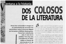 Dos Colosos de la literatura Dos Colosos de la literatura