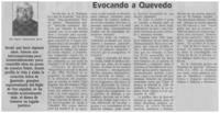 Evocando a Quevedo Evocando a Quevedo