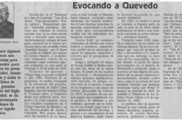 Evocando a Quevedo Evocando a Quevedo