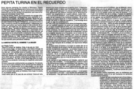 Pepita Turina en el recuerdo.