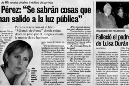 Lily Pérez: "Se sabrán cosas que no han salido a la luz pública" Lily Pérez: "Se sabrán cosas que no han salido a la luz pública"