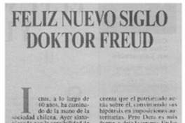 Feliz nuevo siglo Doktor Freud Feliz nuevo siglo Doktor Freud