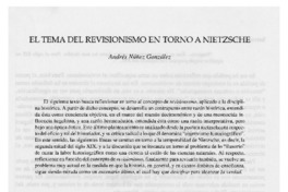 El tema del revisionismo en torno a Nietzsche El tema del revisionismo en torno a Nietzsche