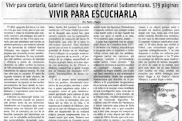 Vivir para escucharla Vivir para escucharla