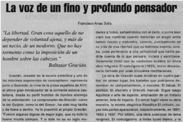 La voz de un fino y profundo pensador La voz de un fino y profundo pensador