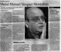 Murió Manuel Vázquez Montalbán