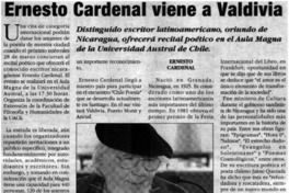 Ernesto Cardenal viene a Valdivia. Ernesto Cardenal viene a Valdivia.