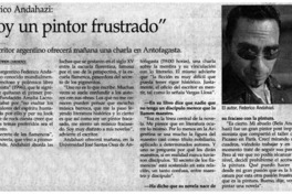 Soy un pintor frustrado" Soy un pintor frustrado"