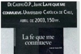 La fe que me conmueve La fe que me conmueve