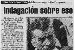 Indagación sobre eso llamado "el absurdo": a la espera de Beckett. Indagación sobre eso llamado "el absurdo": a la espera de Beckett.