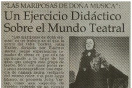 Un Ejercicio didáctico sobre el Mundo Teatral