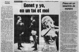Genet y yo, en un toi et moi. Genet y yo, en un toi et moi.