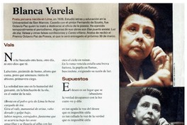 Blanca Varela. Blanca Varela.