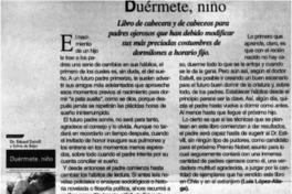 Duérmete, niño Duérmete, niño
