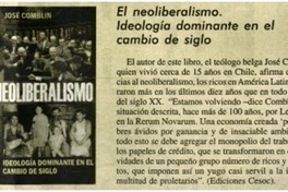 El neoliberalismo. Ideología dominante en el cambio de siglo. El neoliberalismo. Ideología dominante en el cambio de siglo.