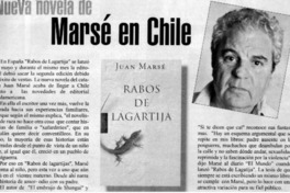Nueva novela de Marsé en Chile. Nueva novela de Marsé en Chile.