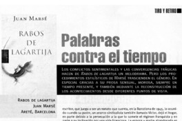 Palabras contra el tiempo Palabras contra el tiempo