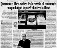 Quemante libro sobre Irak revela el momento en que Lagos le paró el carro a Bush