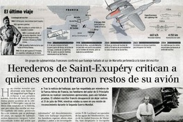 Herederos de Saint-Exupéry critican a quienes encontraron restos de su avión Herederos de Saint-Exupéry critican a quienes encontraron restos de su avión