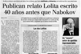 Publican relato Lolita escrito 40 años antes que Nabokov