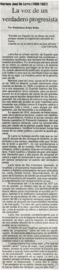 La voz de un verdadero progresista