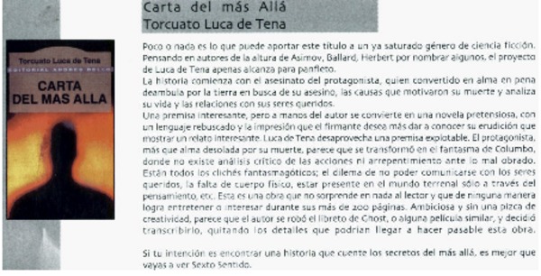 Carta del más allá Carta del más allá