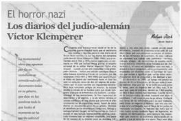 Los diarios del judío-alemán Víctor Klemperer Los diarios del judío-alemán Víctor Klemperer