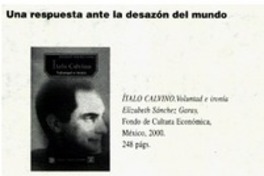 Una respuesta ante la desazón del mundo Una respuesta ante la desazón del mundo