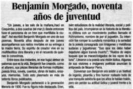 Benjamín Morgado, noventa años de juventud