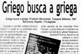 Griego busca a griega. Griego busca a griega.