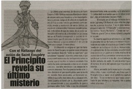 El Principito revela su último misterio con el hallazgo del avión de Saint Exupéry El Principito revela su último misterio con el hallazgo del avión de Saint Exupéry