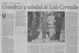 Grandeza y soledad de Luis Cernuda