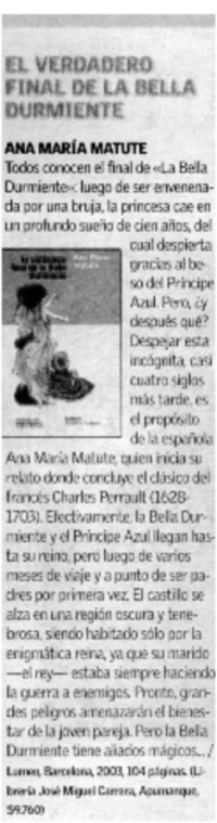 El Verdadero final de la bella durmiente. El Verdadero final de la bella durmiente.