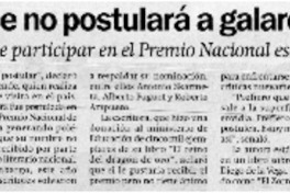 Isabel Allende no postulará a galardón la escritora desistió de participar en el Premio Nacional este año.