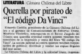 Querella por pirateo de "El código Da Vinci" Querella por pirateo de "El código Da Vinci"