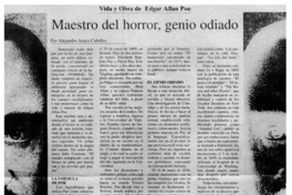 Maestro del horror, genio odiado Maestro del horror, genio odiado