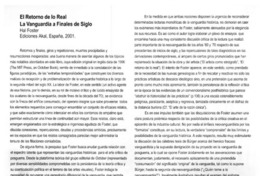 El Retorno de lo real. La Vanguardia a finales de siglo