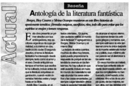 Antología de la literatura fantástica Antología de la literatura fantástica