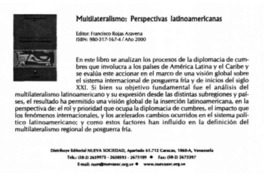 Multilateralismo: Perspectivas latinoamericanas. Multilateralismo: Perspectivas latinoamericanas.