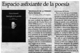 Espacio asfixiante de la poesía Espacio asfixiante de la poesía