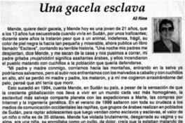 Una gacela esclava Una gacela esclava