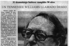 Un Tennessee Williams llamado deseo Un Tennessee Williams llamado deseo