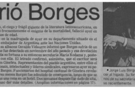 Murió Borges. Murió Borges.