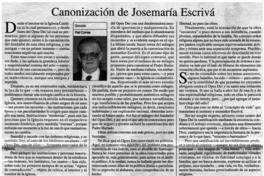 Canonización de Josemaría Escrivá Canonización de Josemaría Escrivá