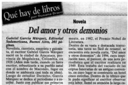 Del amor y otros demonios