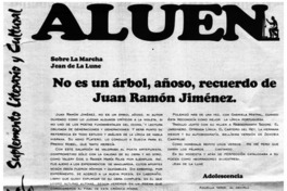 No es un árbol, añoso, recuerdo de Juan Ramón Jiménez