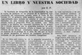 Un libro y nuestra sociedad Un libro y nuestra sociedad