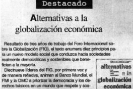 Alternativas a la globalización económica.