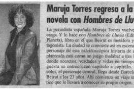 Maruja Torres regresa a la novela con Hombres de Lluvia. Maruja Torres regresa a la novela con Hombres de Lluvia.