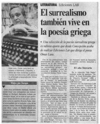 El surrealismo también vive en la poesía griega.